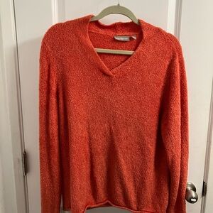Croft & Barrow Vibrant Orange V-Neck Sweater